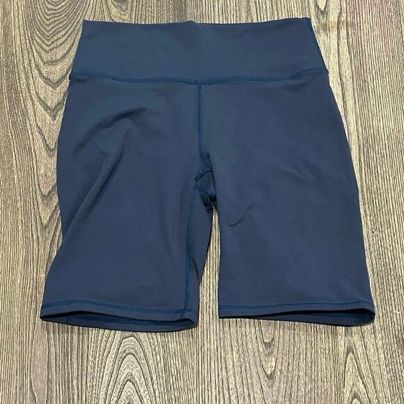 PowerHold by Fabletics Womens Biker Shorts High Rise Stretch Pull-On Navy Size M - Picture 1 of 3